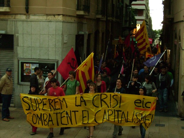 500 persones s'han manifestat l'1 de Maig a Tarragona
