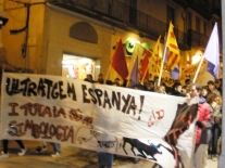 Manifestació a Manresa ultratgem Espanya