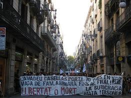 Manifestació de suport a la lluita d'Amadeu Casellas