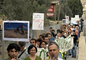 Manifestació contra el Pla de Carreteres a Mallorca