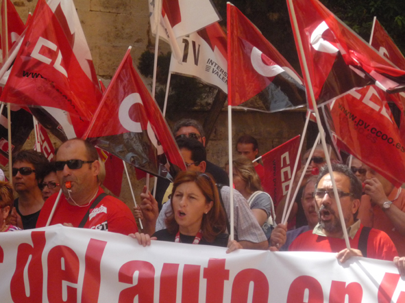 Manifestació dels treballadors i treballadores de Ford. Foto: CGT
