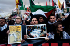 Mobilització a Barcelona el mes de gener per denunciar l'atac contra Gaza