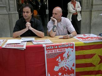 Jaume Asens i Josep Garganté durant la roda de premsa