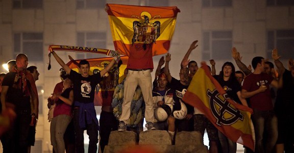 plaça espanya eurocopa feixistes