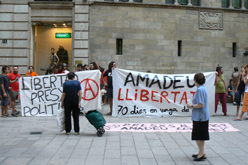Solidaritat amb l'Amadeu Casellas durant la vaga de fam