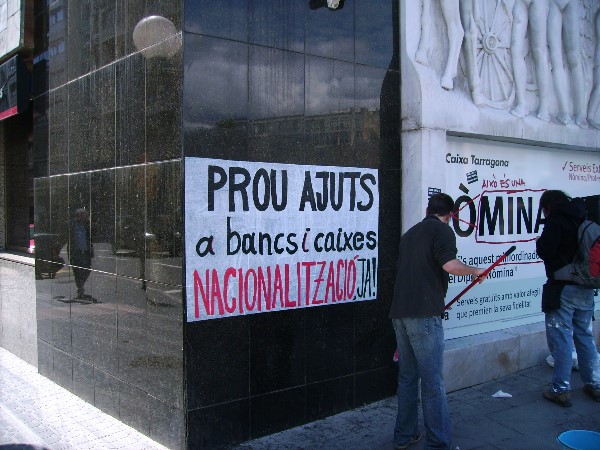 Protesta contra la crisi a Tarragona. Foto: Diego Corredor