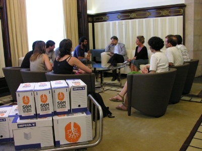 Audiència al Parlament principatí dels promotors de la ILP, l'estiu passat. FOTO: Parlament.cat