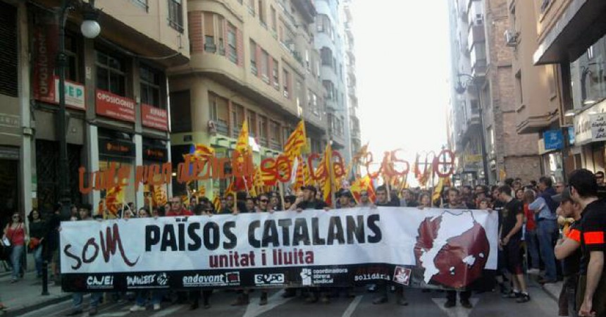 Augmenta la participació a la manifestació en motiu de la diada del País Valencià