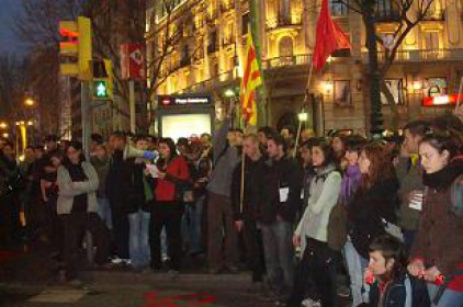Càrregues dels Mossos d’Esquadra contra el 8 de març a Barcelona