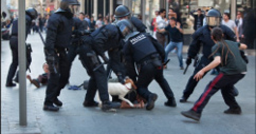 3 vaguistes en presó provisional i 5 amb fiança a Barcelona