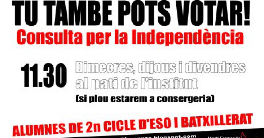 El SEPC trasllada el debat sobre l’autodeterminació a l’IES Martí Franqués de Tarragona