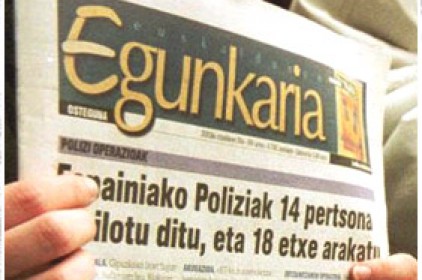 El tancament del diari Egunkaria va ser il·legal