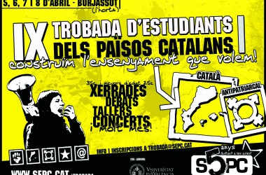 La novena Trobada d’Estudiants dels Països Catalans se celebra el 5, 6, 7 i 8 d’abril a Burjassot