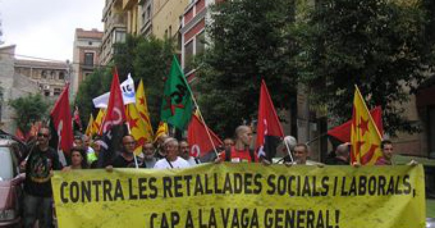 Desenes de milers de persones omplen els carrers de Barcelona, Tarragona, València i Alacant en la jornada de vaga i lluita