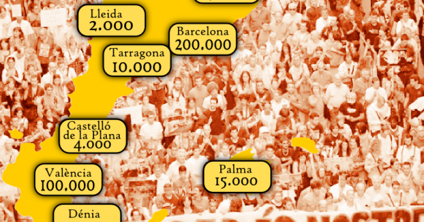 #19J: més de 350.000 manifestants arreu dels Països Catalans