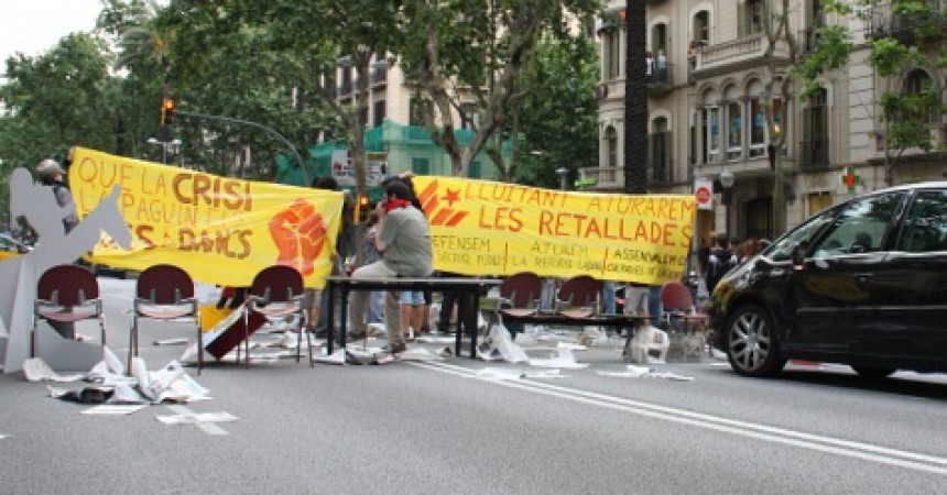 Acció a Barcelona contra l’empresa del president de la CEOE