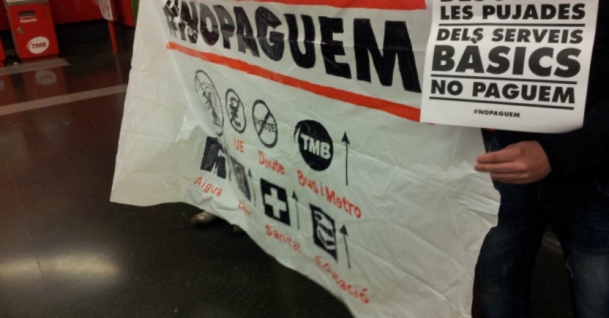 Milers de persones usen el Metro de Barcelona sense pagar en la jornada convocada per NoPaguem
