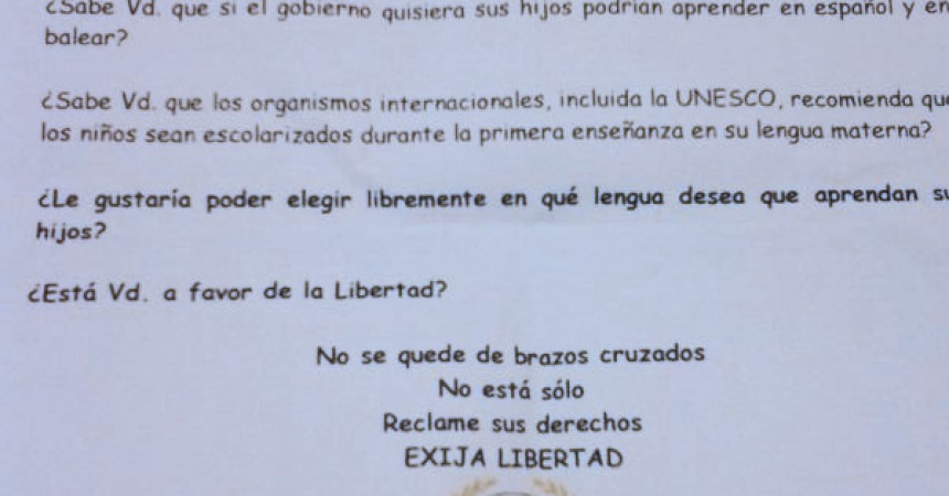 La demagògia del Círculo Balear  a les escoles d’Eivissa contra els docents en lluita i el català