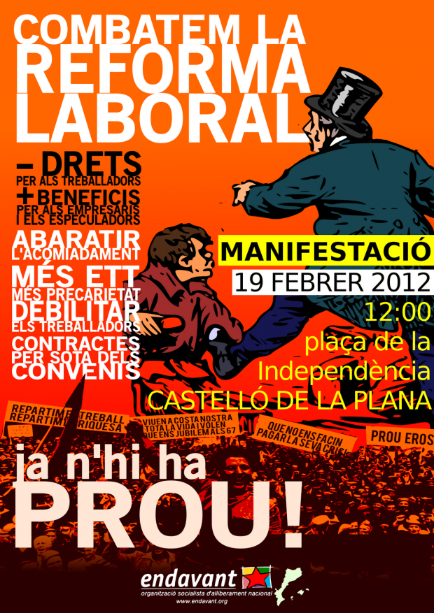 19-02-2012 reforma laboral Castelló de la Plana Endavant-OSAN