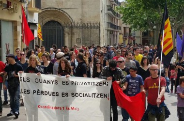 Prop de 300 persones a l’1 de maig a Vilafranca del Penedès