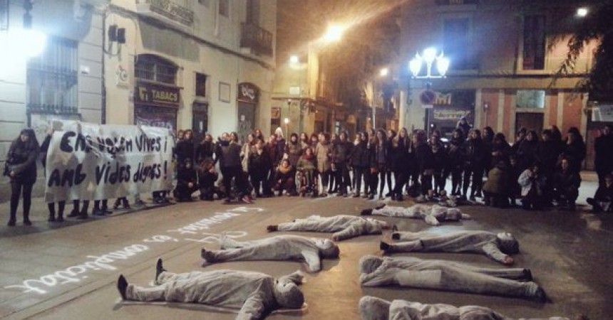 Milers de manifestants al carrer contra la violència masclista als Països Catalans #ensvolemvives