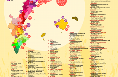 Mapa dels Ateneus i Casals dels Països Catalans 2020