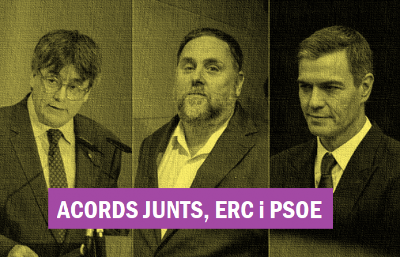 Acords PSOE, Junts i ERC per investir Pedro Sánchez: ni desjudicialització ni solució política